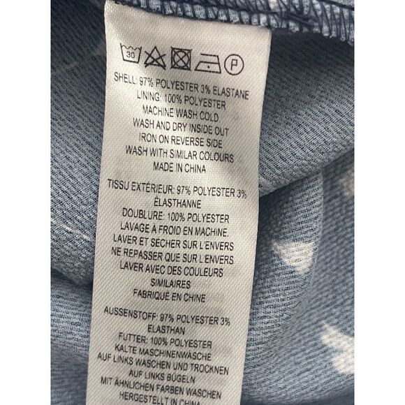 French Connection Navy / White Smock Waist Dress with Pockets Size 8 - Picture 9 of 9